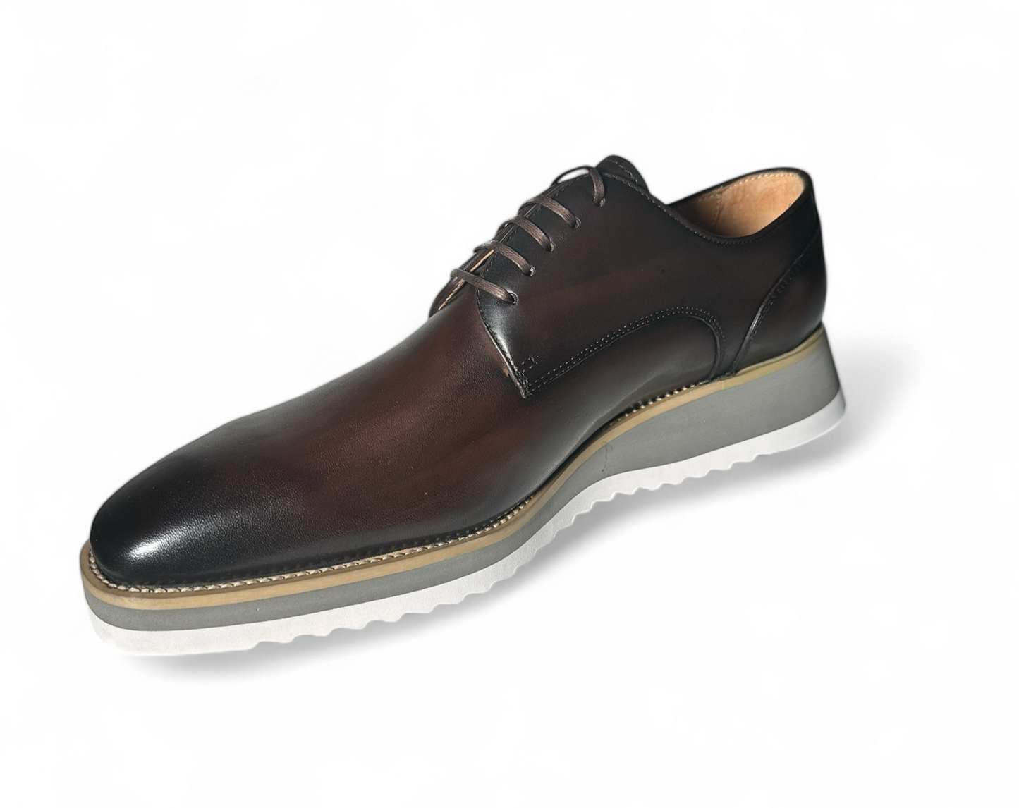 Marietta Premium Burnished Leather Derby (Chestnut)