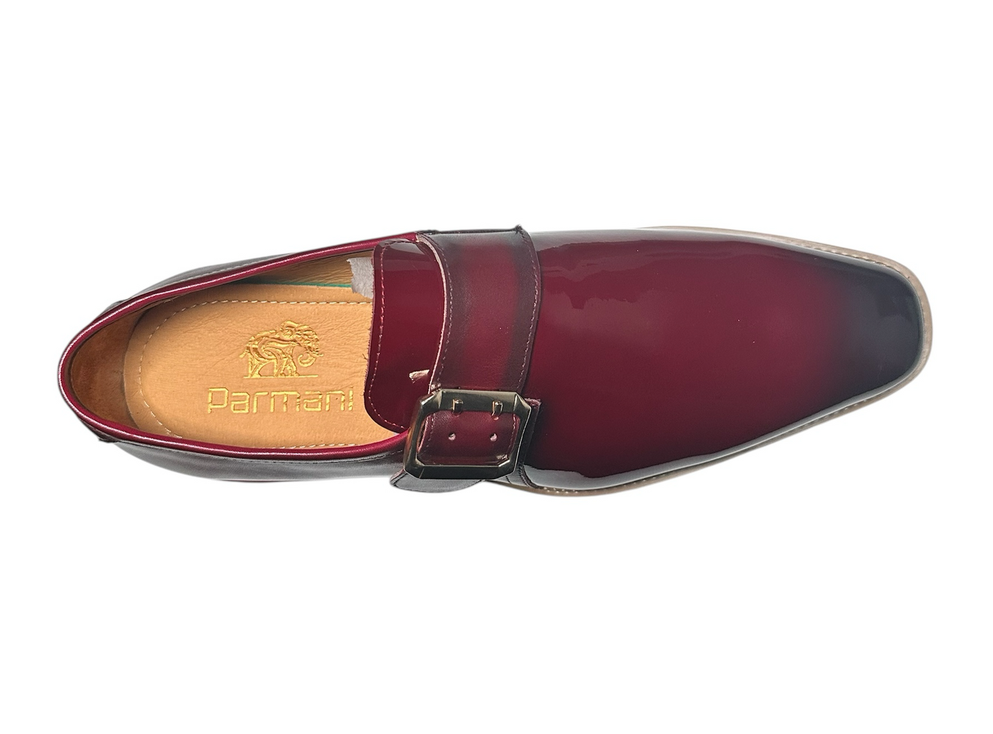 Norcross Sleek Patent Monkstrap Slip-On (Red)