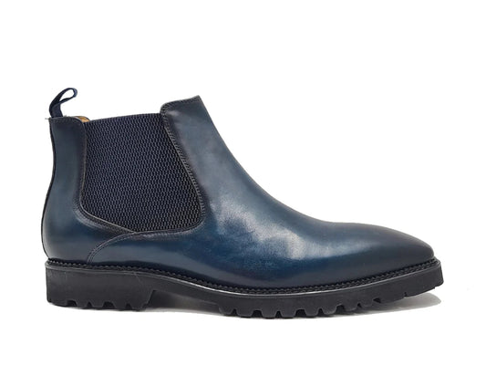 Buckhead Chelsea Boot with Lug Sole (Navy)