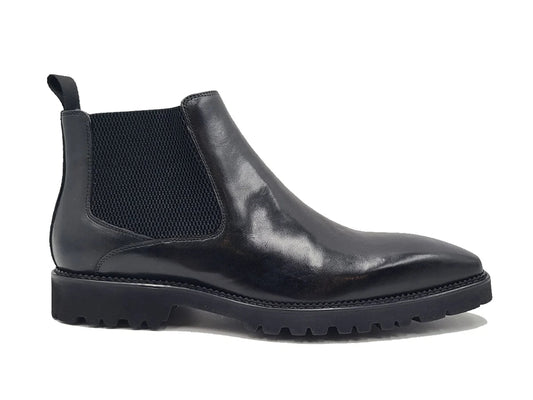 Buckhead Chelsea Boot with Lug Sole (Black)